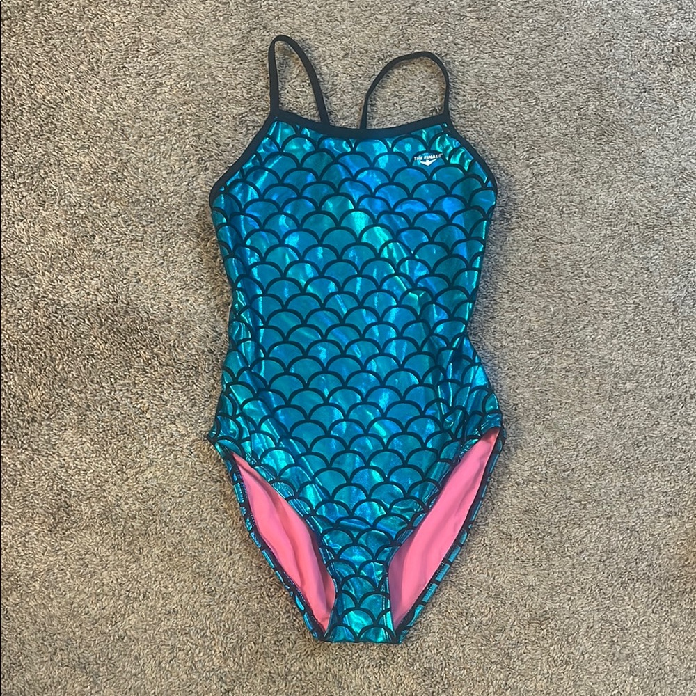 Mermaid Scale Adult Swimwear - Blue and Pink